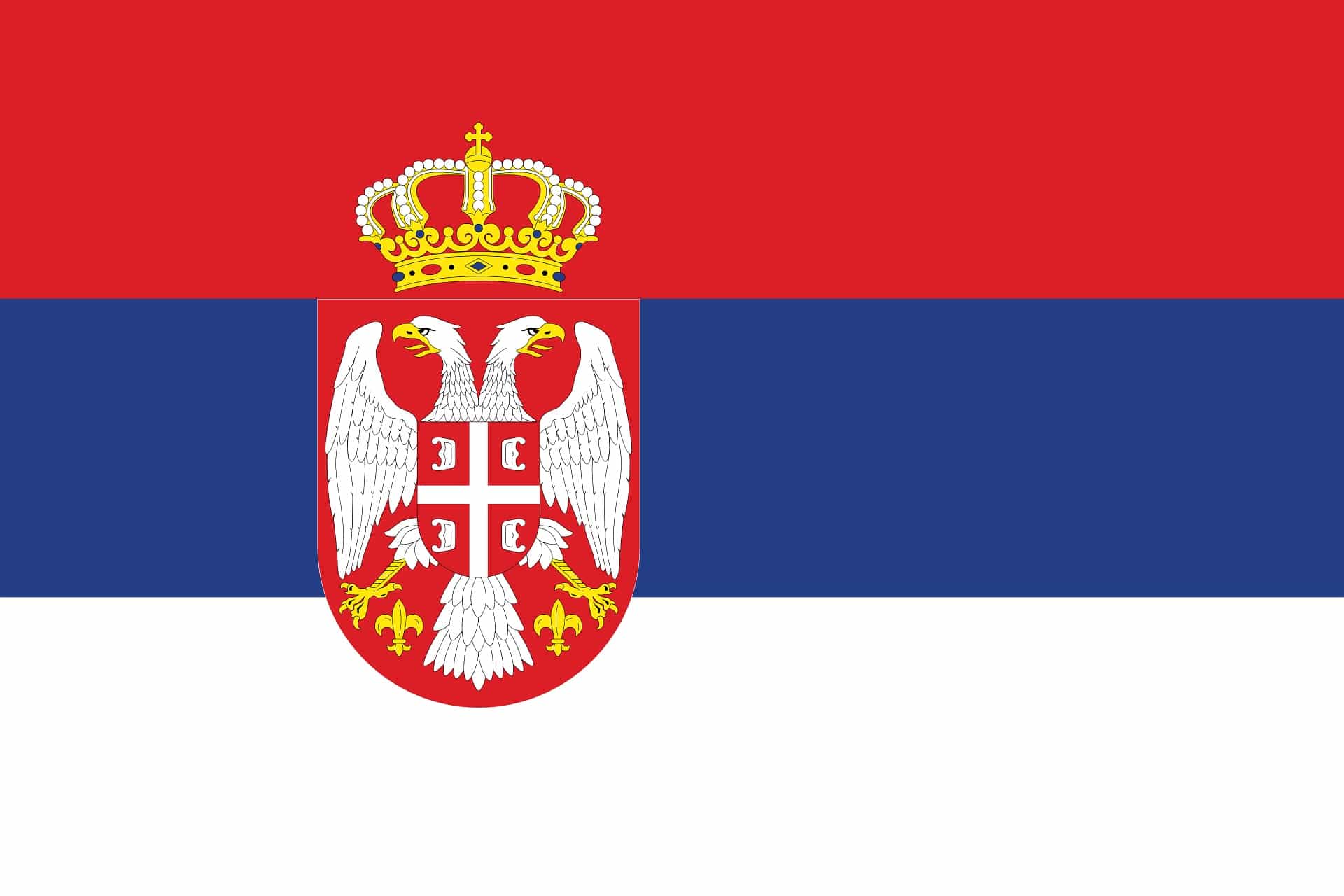 Landesflagge von Serbien