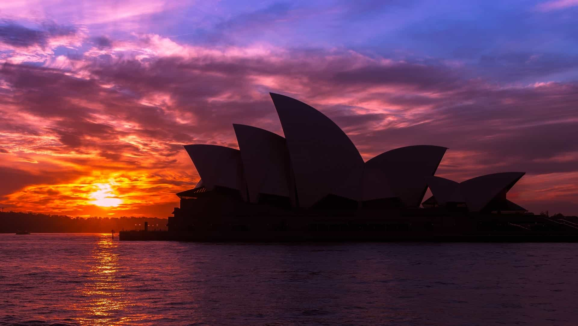 Aufnahme des Opernhauses in Sydney, Australien.