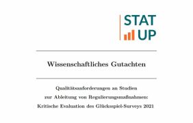 Das Deckblatt der wissenschaftlichen Studie der STAT-UP Statistical Consulting & Data Science GmbH