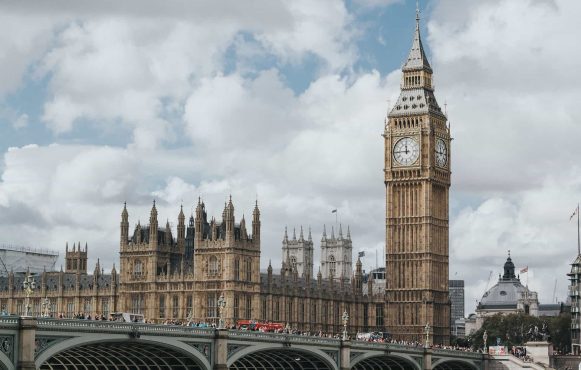 Der Big Ben in London am Palace of Westminster