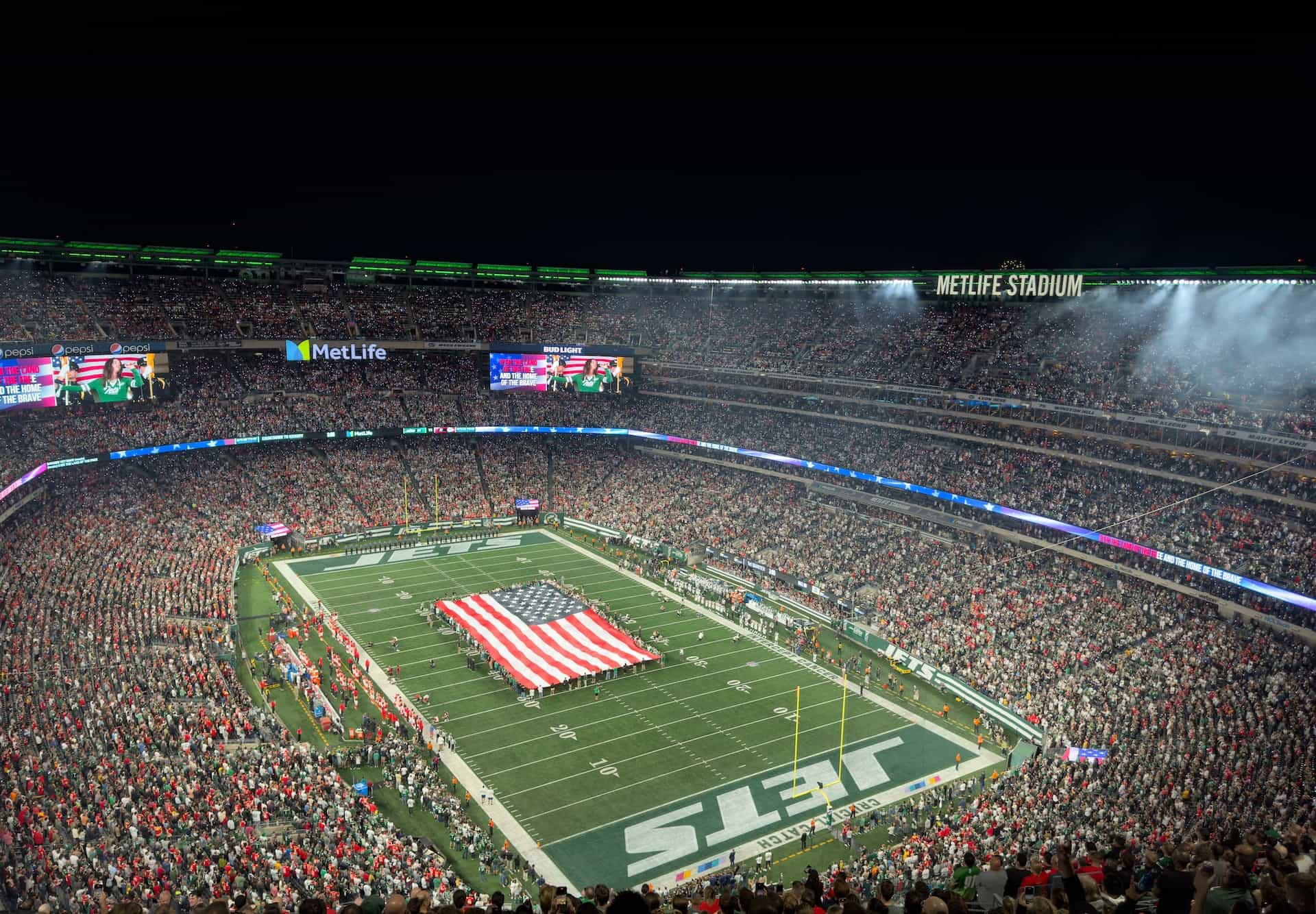 Innenaufnahme des Stadions der New York Jets