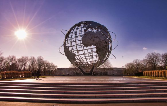 Die Unisphere im Flushing-Meadows-Park in Queens