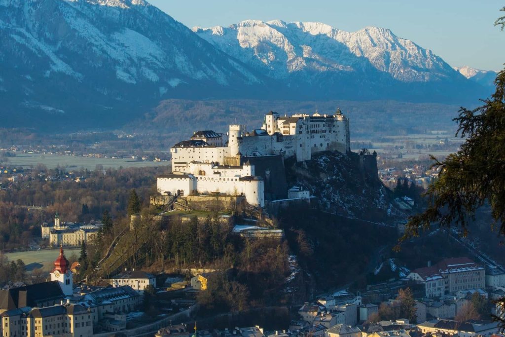 Luftaufnahme der Festung Hohensalzburg