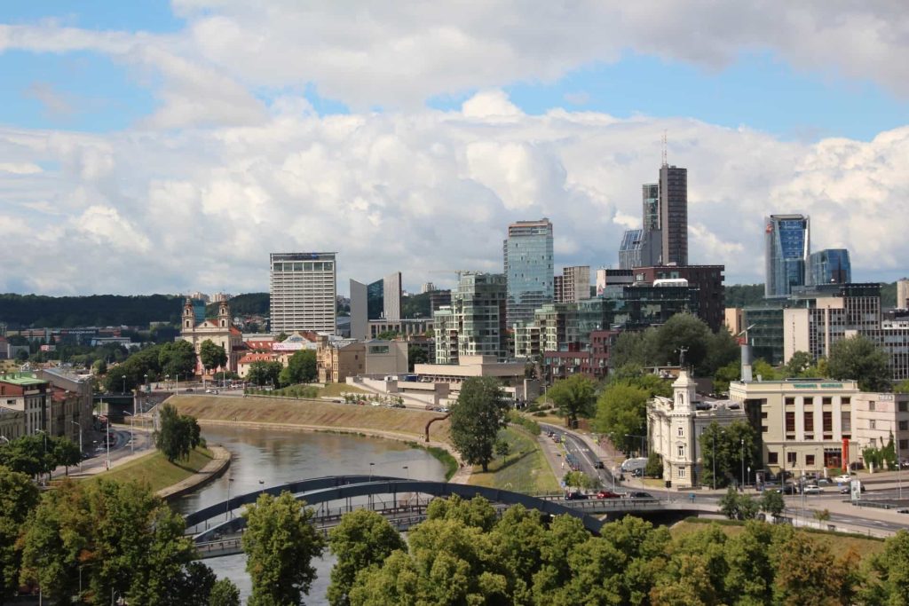 Aufnahme von Vilnius, der Hauptstadt von Litauen.