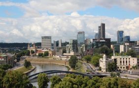 Aufnahme von Vilnius, der Hauptstadt von Litauen.