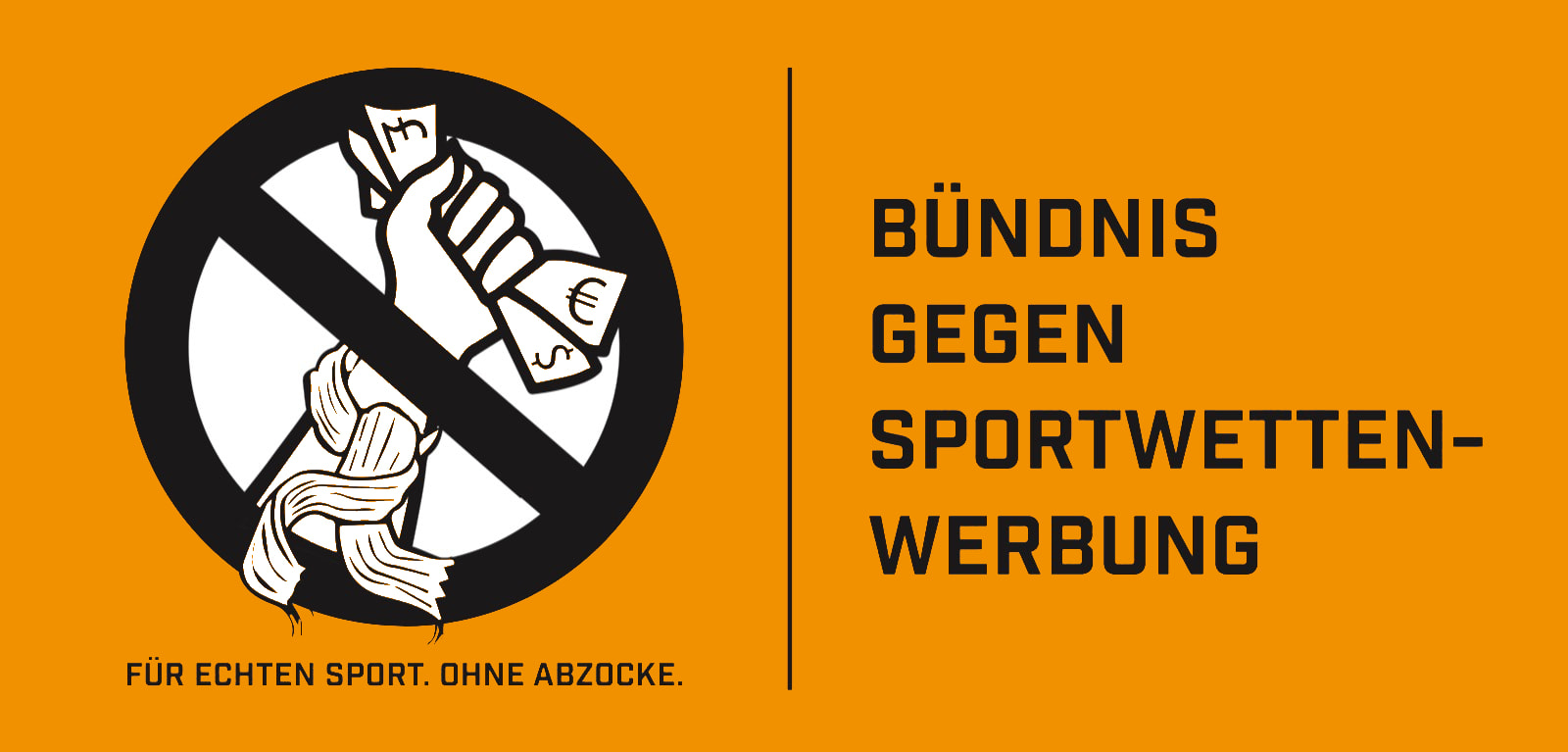 Offizielles Logo des Bündnisses gegen Sportwetten-Werbung