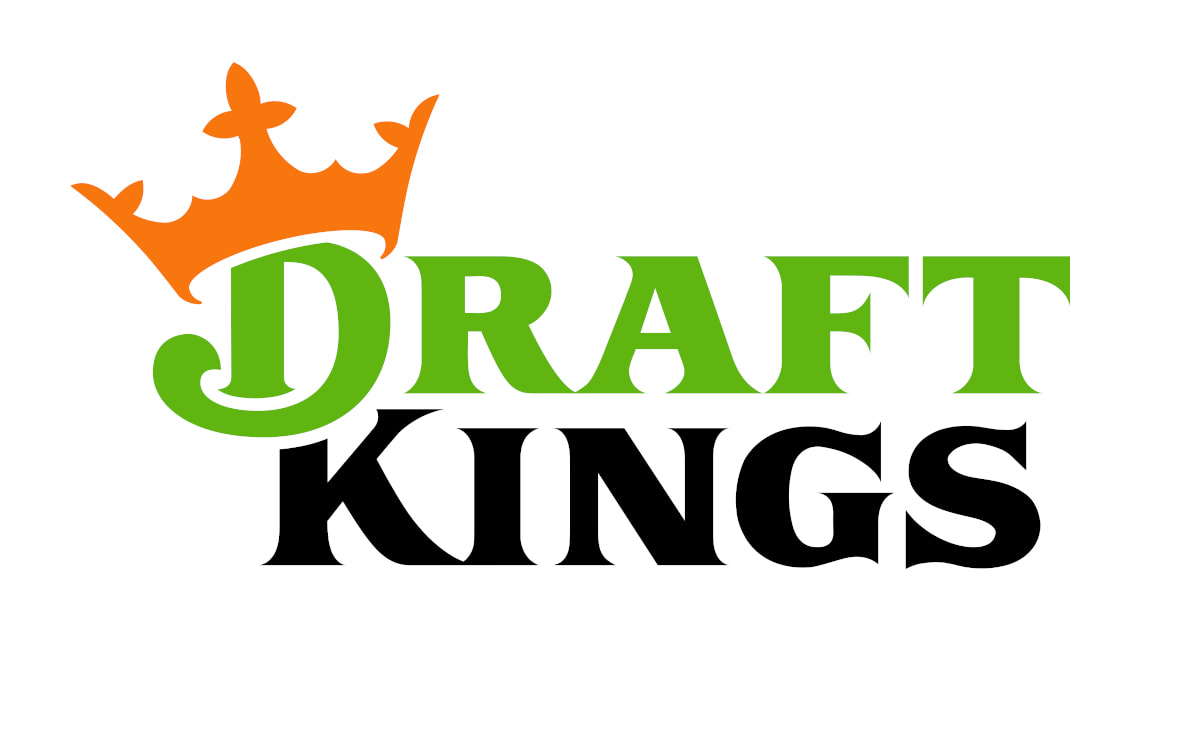 Das offizielle DraftKings-Logo auf grauem Hintergrund