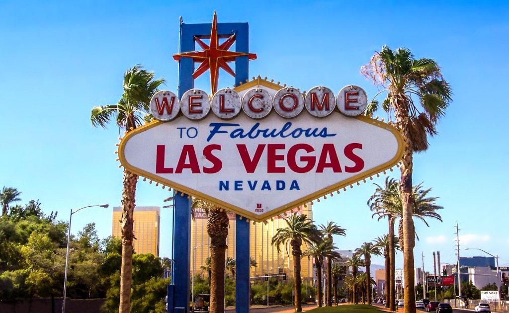 Schild mit Aufschrift Welcome to Fabulous Las Vegas.
