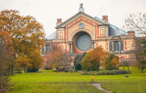 Aufnahme des Alexandra Palace, in dem die Darts-Weltmeisterschaft stattfindet.