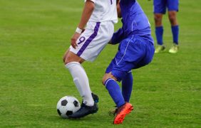 Szene eines Fußball-Spiels