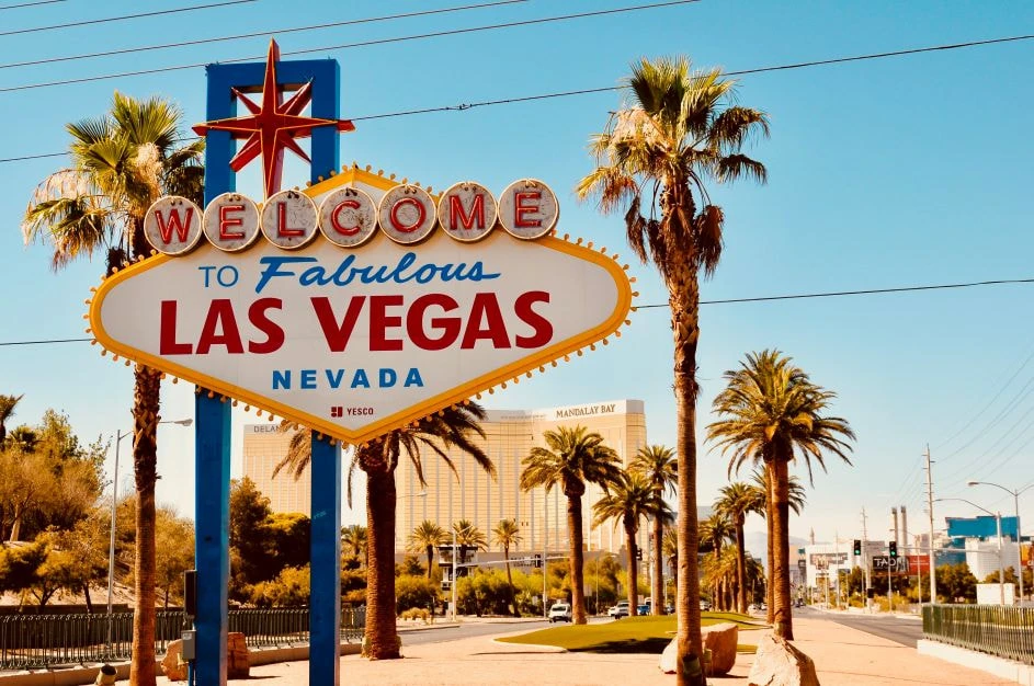 Berühmtes Schild in Las Vegas.