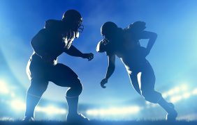 Szene eines Football-Spiels