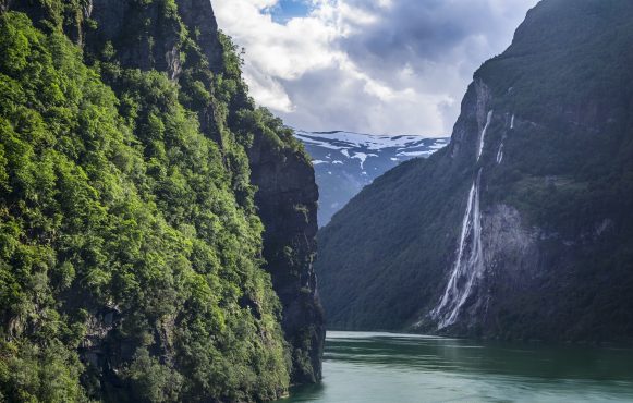 Aufnahme der Fjorde in Norwegen.