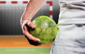 Szene eines Handballspiels