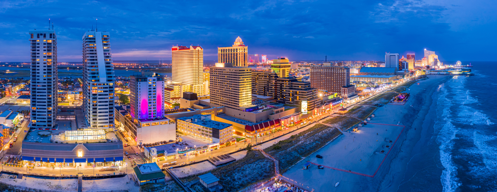 Skyline von Atlantic City. 