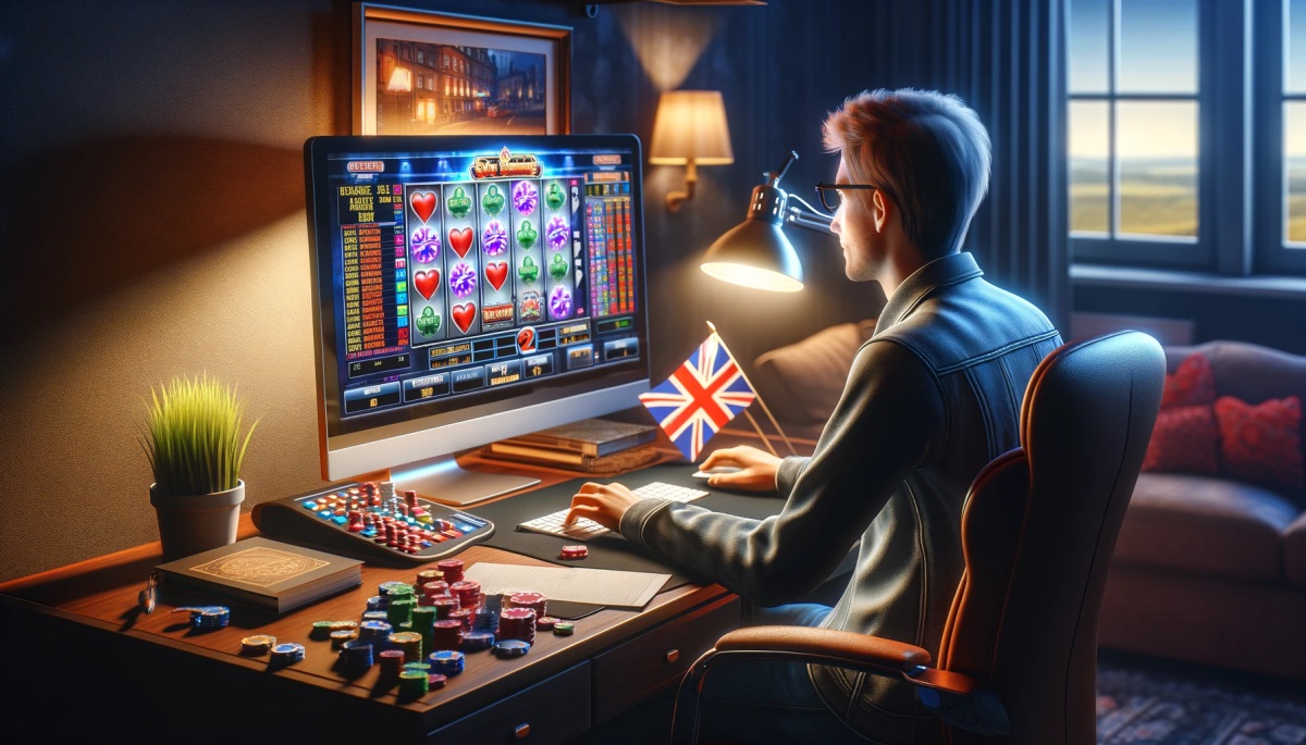 Ein britischer Spieler spielt Online-Slots