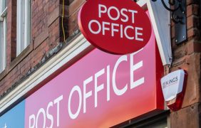 Aufnahme einer Post-Filiale in Großbritannien.