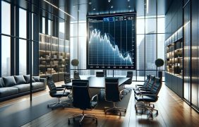 Symbolhafte Darstellung eines fallenden Aktienkurses