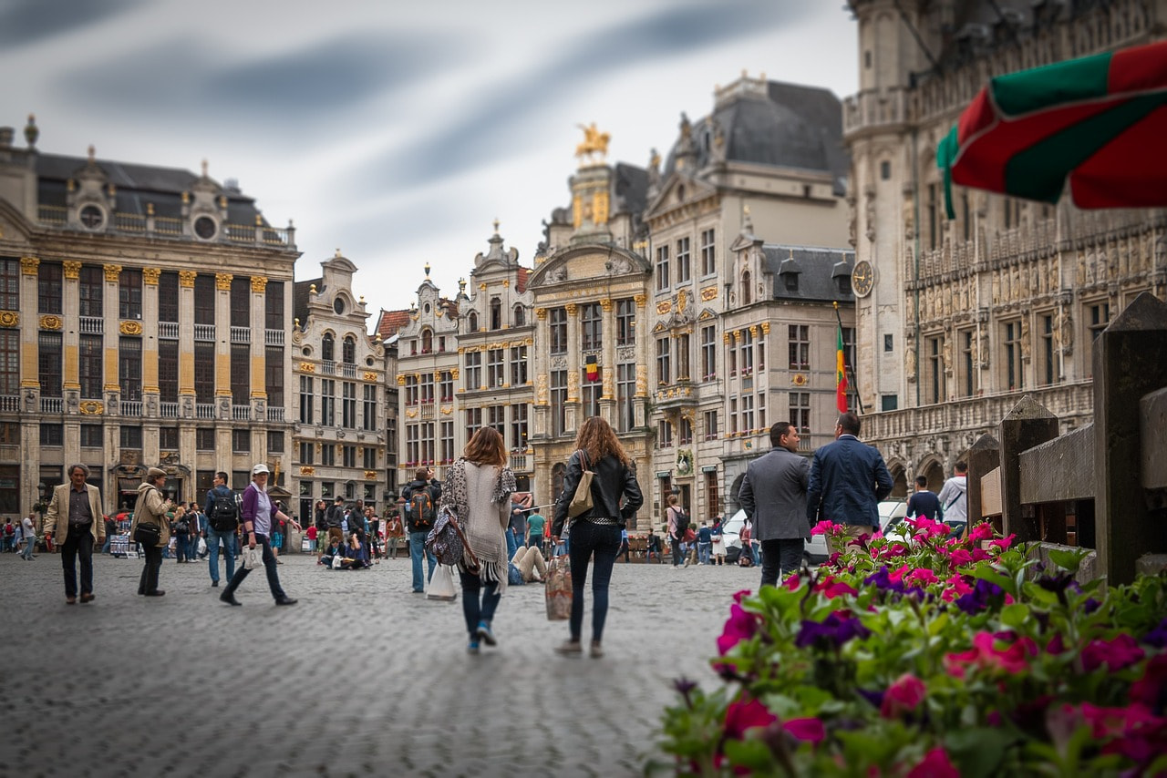 Aufnahme von Brüssel, der Hauptstadt von Belgien.