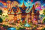 Symbolhafte Darstellung eines Casino-Komplexes in Thailand