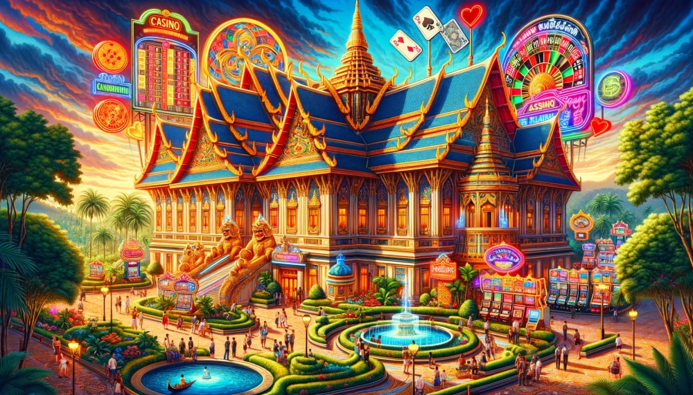 Symbolhafte Darstellung eines Casino-Komplexes in Thailand