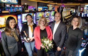 Offizielles Pressefoto der Eröffnung der Spielbank in Monheim