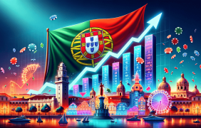 Symbolhafte Darstellung des Wachstums des portugiesischen Online-Glücksspiels