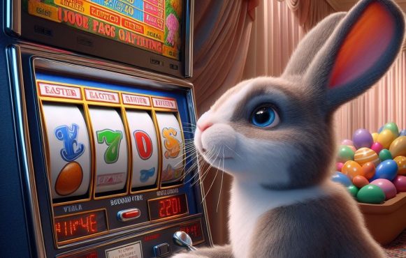 Darstellung eines Hasen an einem Spielautomaten