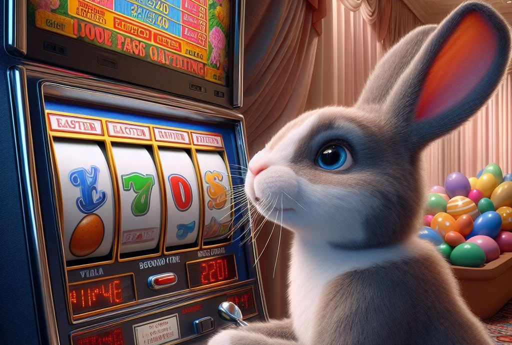Darstellung eines Hasen an einem Spielautomaten