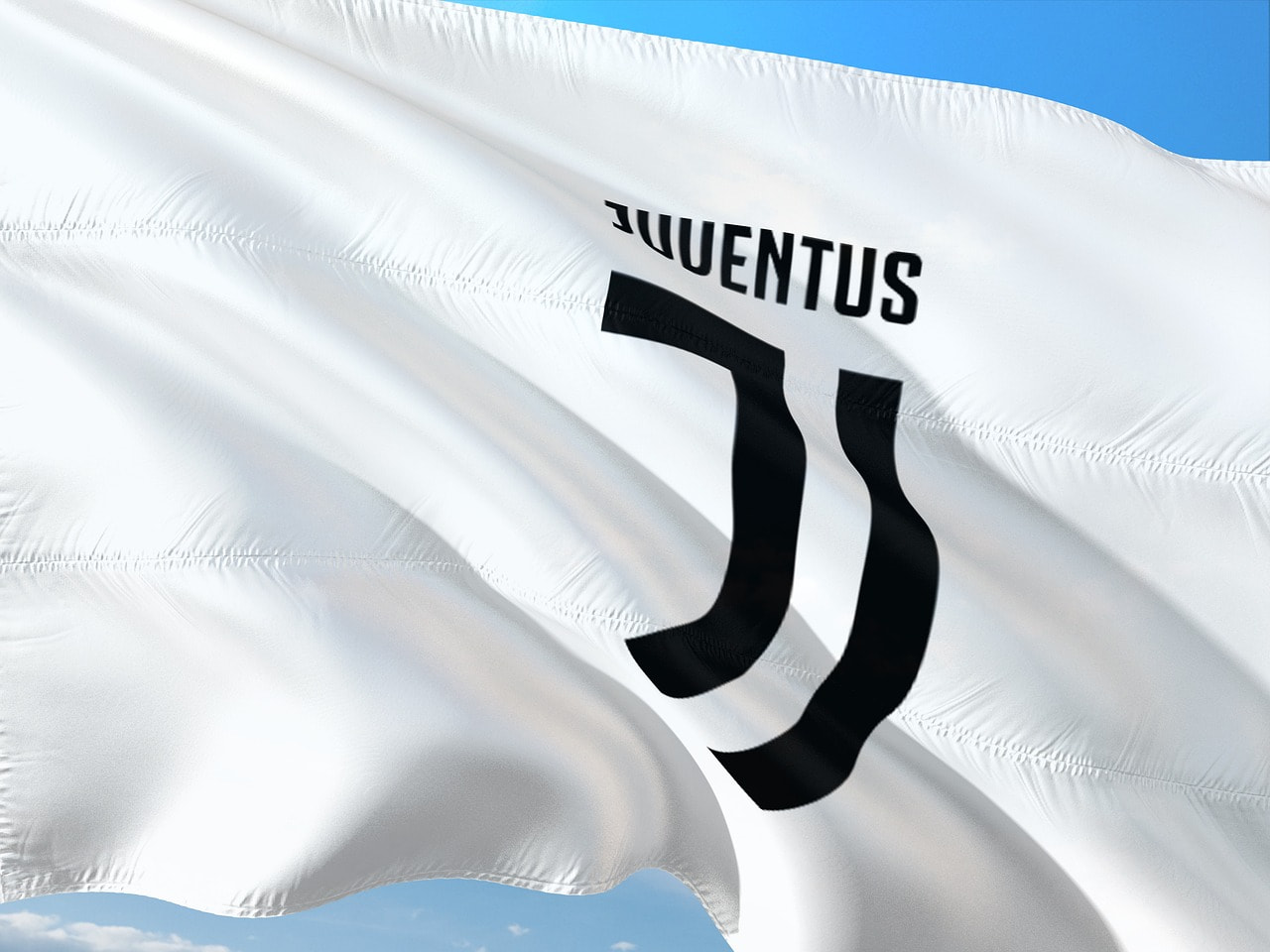 Aufnahme der Flagge von Juventus Turin.