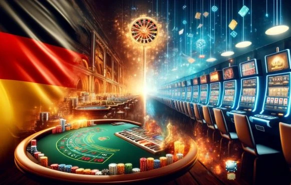 Symbolhafte Darstellung des Glücksspiels in Deutschland