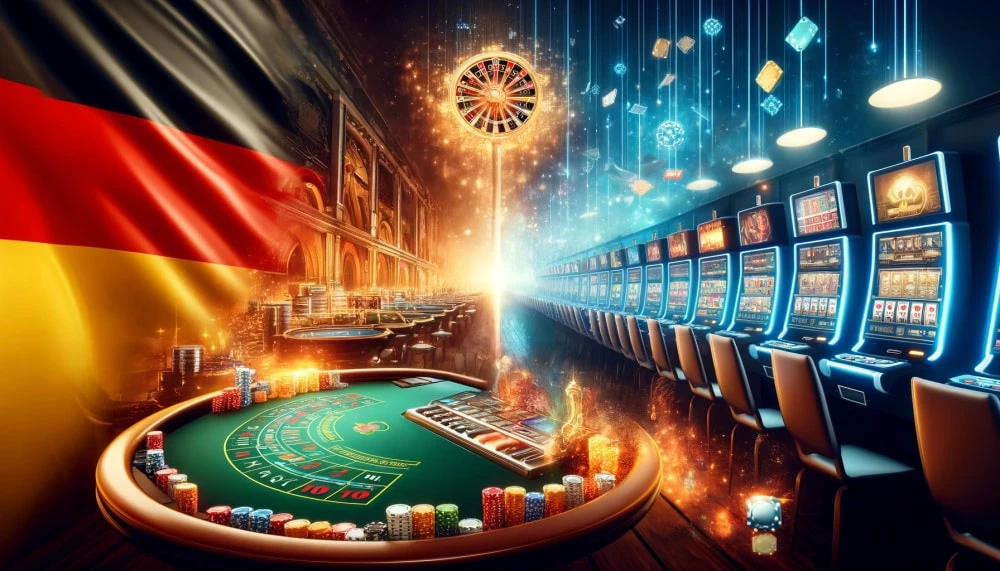 Symbolhafte Darstellung des Glücksspiels in Deutschland