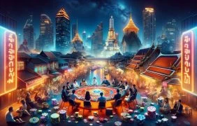 Symbolhafte Darstellung des legalen Glücksspiels in Thailand