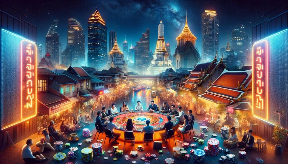 Symbolhafte Darstellung des legalen Glücksspiels in Thailand