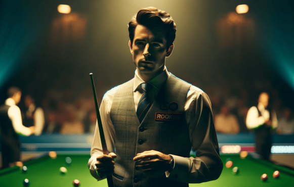 Animation eines Snooker-Spielers.