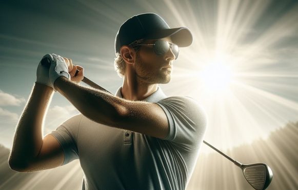 Darstellung eines Golfspielers