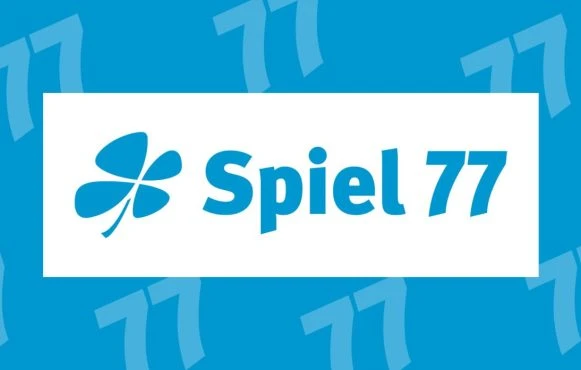 Schriftzug und Logo der Lotterie Spiel 77