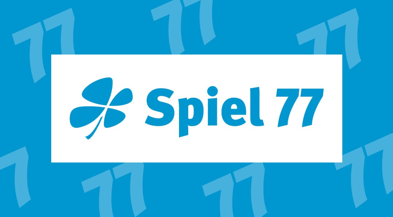 Schriftzug und Logo der Lotterie Spiel 77