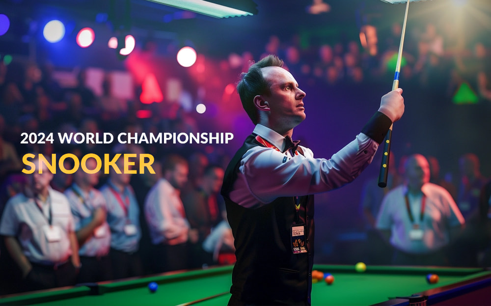 Symbolbild eines Snooker-Spielers bei einer Snooker-Championhip mit Snooker Table