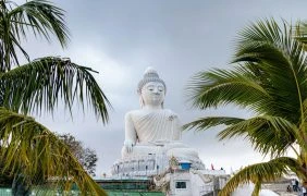 Aufnahme einer Buddha-Statue in Thailand