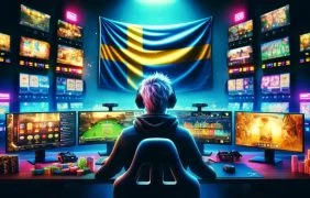 Symbolhafte Darstellung der illegalen Glücksspielwerbung durch schwedische Twitch-Streamer