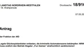 Screenshot des AfD-Antrages an den Landtag in NRW