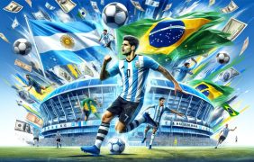 Symbolhafte Darstellung des Sponsorings von Betano und Betfair in Argentinien und Brasilien