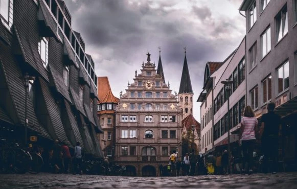 Aufnahme einer Fußgängerzone in Braunschweig