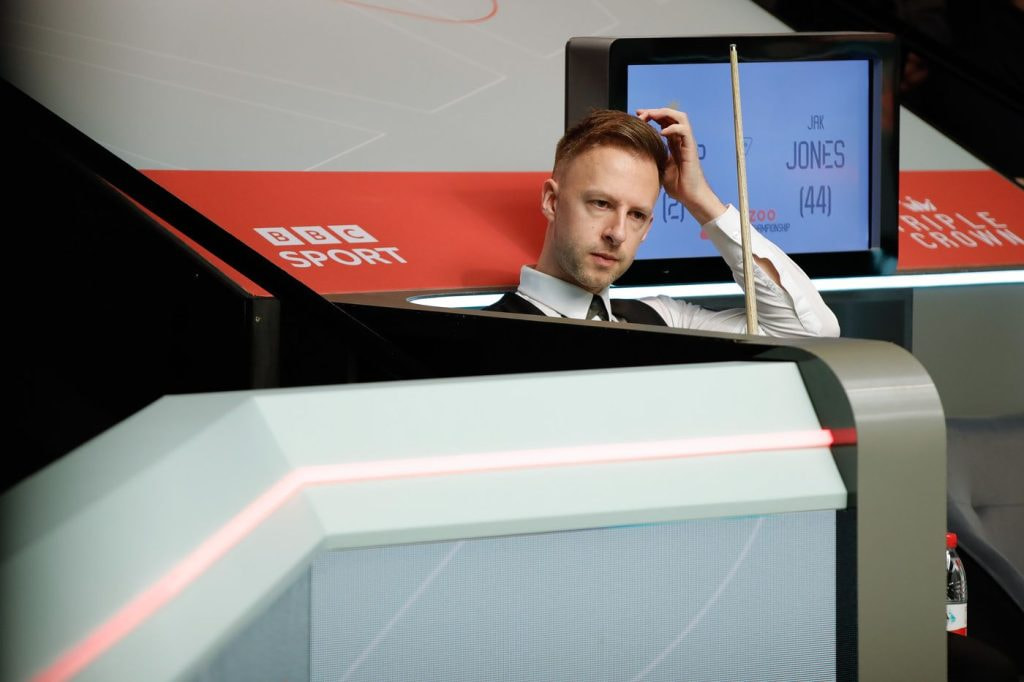 Aufnahme von Judd Trump im Viertelfinale gegen Jak Jones.