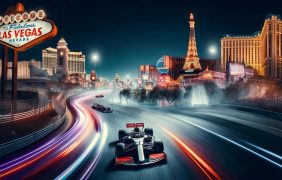 Symbolhafte Darstellung des F1-Rennens in Las Vegas