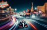Symbolhafte Darstellung des F1-Rennens in Las Vegas