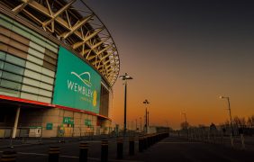 Foto des Wembley Stadions in London