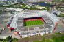 Luftaufnahme des Fußballstadions von Manchester United