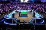 Aufnahme des Crucible Theatres in Sheffield, Austragungsort der Cazoo Snooker World Championship.